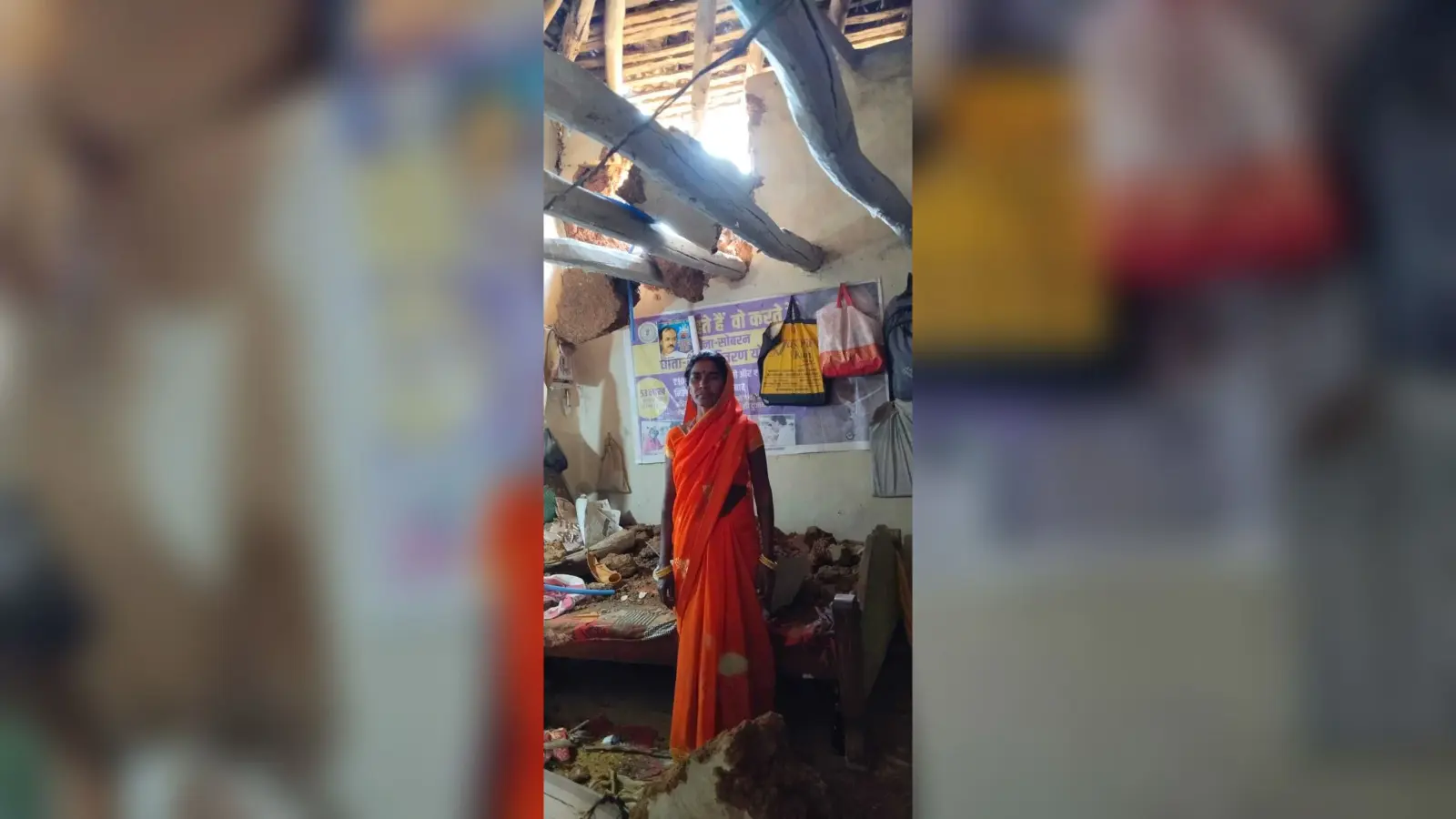 हाथियों ने घर किया क्षतिग्रस्त, बची दो बच्चियां