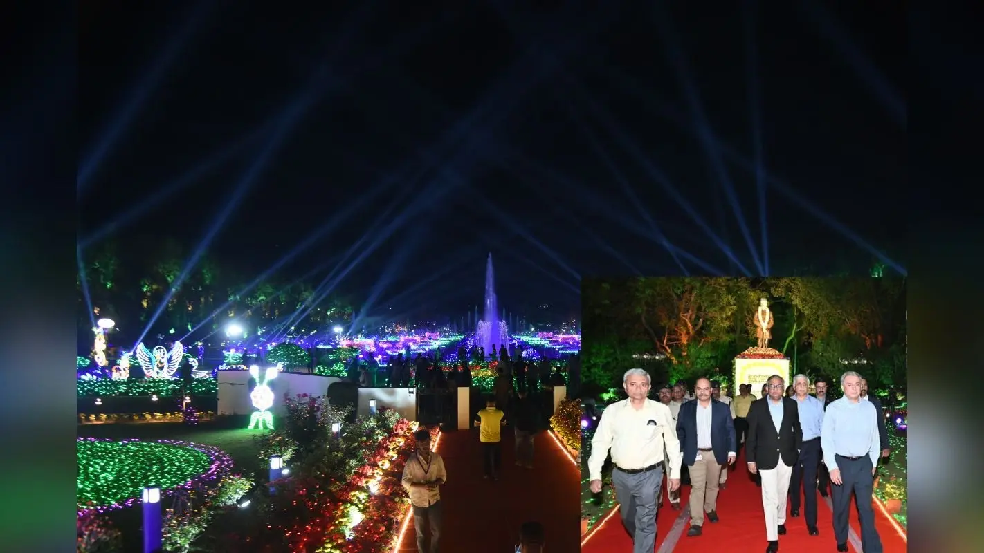 जमशेदजी टाटा की जयंती: टाटा संस के चेयरमैन एन चंद्रशेखरन ने लाइटिंग का किया उद्घाटन, रोशनी से नहाया जुबिली पार्क