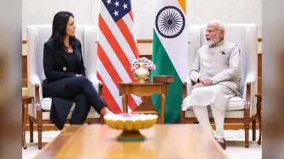 पीएम मोदी ने तुलसी गबार्ड को दिया महाकुंभ का गंगाजल, गबार्ड ने भेंट की रुद्राक्ष की माला, देखें तस्वीर