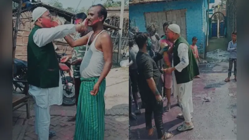 Video: बिहार में होली और जुम्मा एक साथ, मुसलमानों ने जमकर खेली होली, खूब उड़ाए ��ुलाल