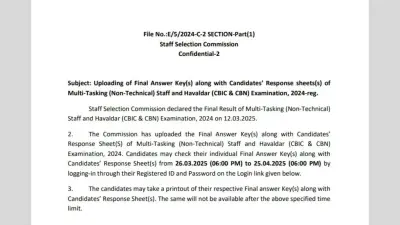 SSC MTS Final Answer Key Released: एसएससी एमटीएस और हवलदार फाइनल आंसर-की जारी, ऐसे देखें