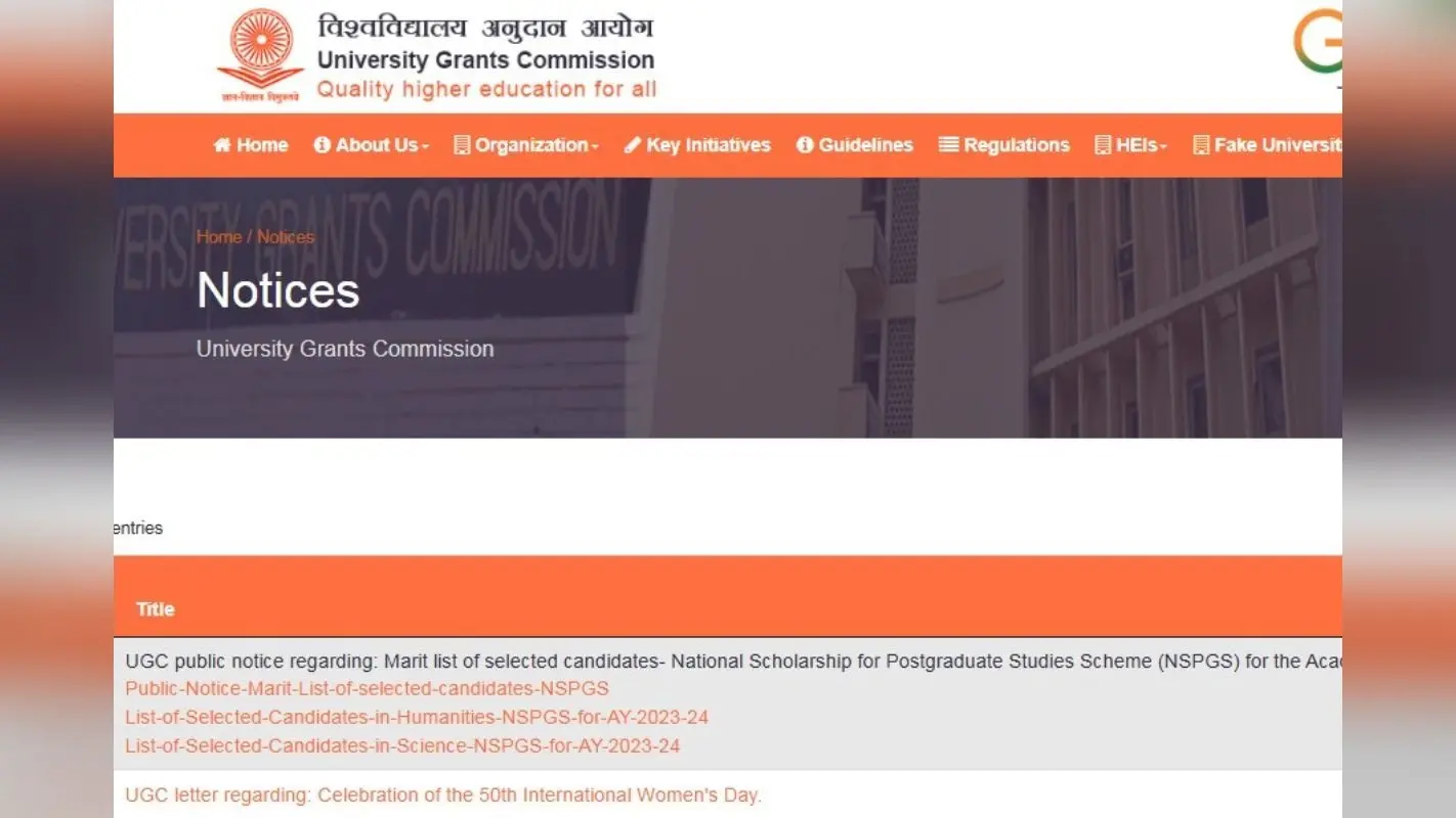 UGC Scholarship: NSP स्काॅलरशिप मेरिट लिस्ट जारी, इतने छात्रों को मिलेगी 1.5 लाख रुपये की वार्षिक सहायता