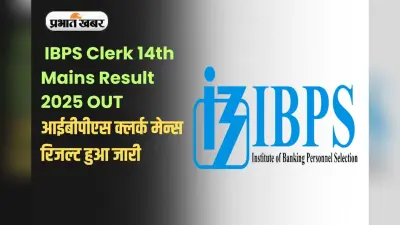IBPS Clerk 14th Mains Result 2025 OUT: आईबीपीएस क्लर्क मेन्स रिजल्ट जारी, यहां जानें कैसे करें चेक