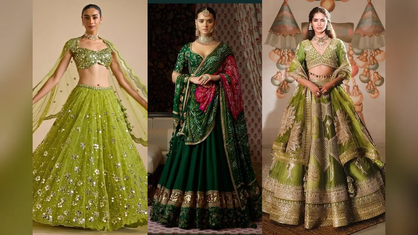 Mehndi Ceremony Lehenga Designs: Mehndi Look में चाहती हैं Green Glamour- ट्राय करें ये ट्रेंडिंग ग्रीन लहंगे