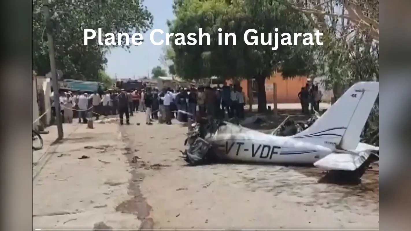 Plane Crash Video: गुजरात में विमान हादसे का खौफनाक वीडियो आया सामने, पायलट की मौत