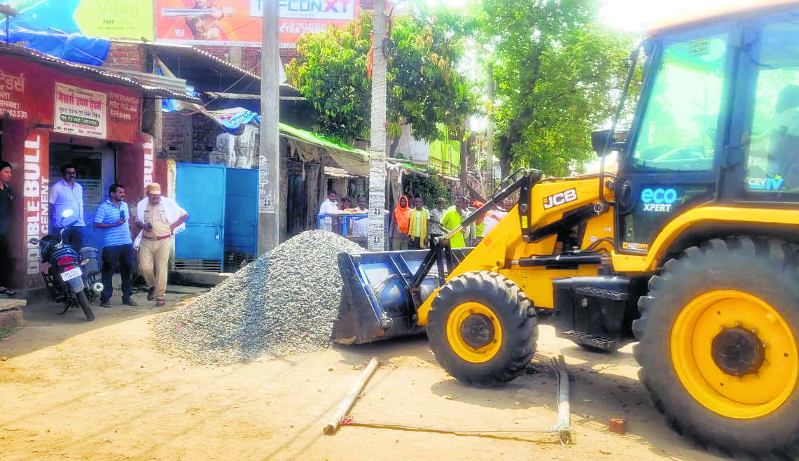 Jehanabad : जाम की समस्या से निजात पाने के लिए मुख्य बाजार से हटाया गया अतिक्रमण
