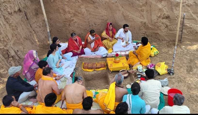 बहियारा में रखी गयी बालाजी तिरुपति मंदिर के निर्माण की आधारशीला