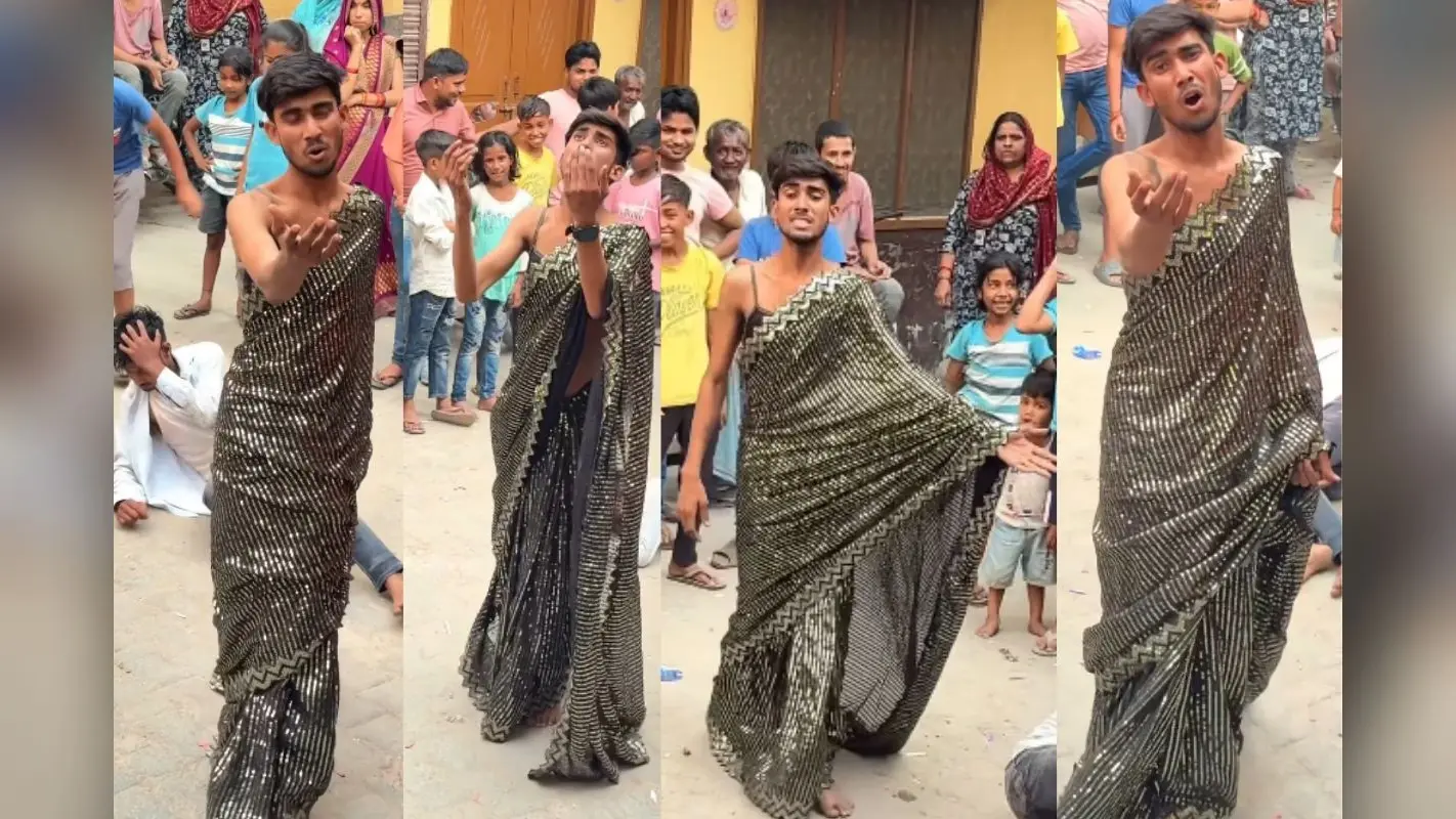 Viral Video: साड़ी पहन लड़के ने किया ऐसा डांस, इंटरनेट पर मच गया तूफान! देखें वीडियो
