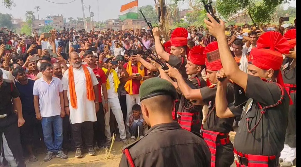 शहीद मनीष कुमार का पार्थिव शरीर पंचतत्व में हुए विलीन