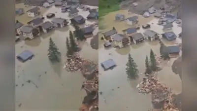 Landslide: नहीं देखा होगा तबाही का ऐसा मंजर, बह गया पूरा गांव, देखें वीडियो