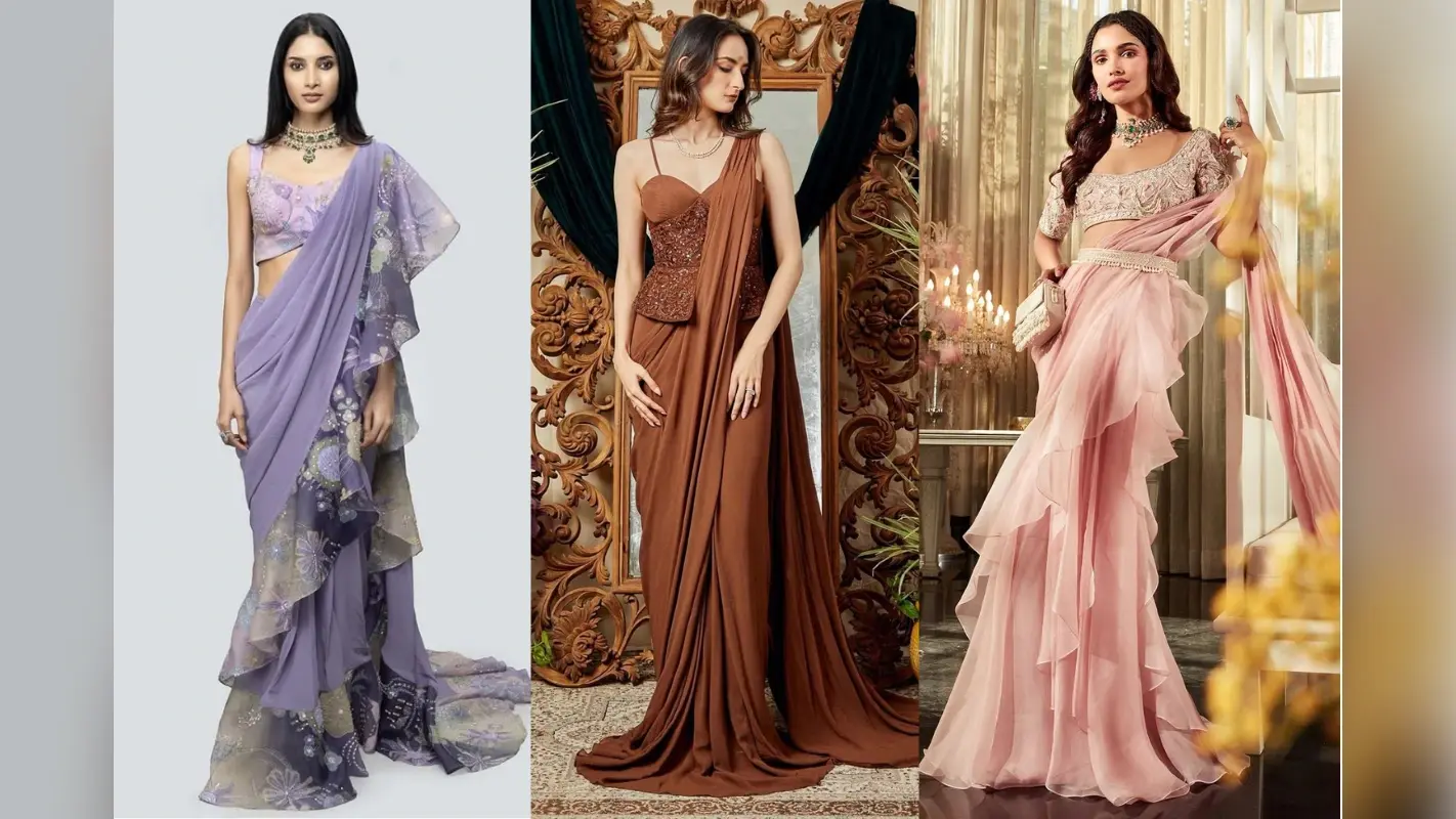 पार्टी लुक के लिए पहनें ये 10 लेटेस्ट रेडी-टू-वियर साड़ी डिजाइन | Ready-to-Wear Saree for Party