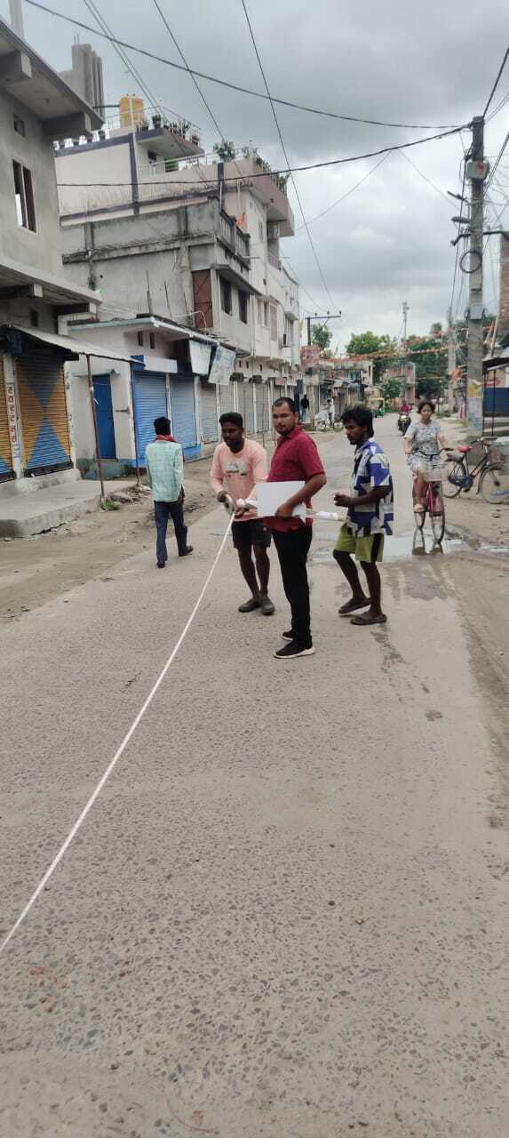 नाला निर्माण को ले की अतिक्रमित स्थलों की मार्किंग, अविलंब अतिक्रमण खाली करने का निर्देश