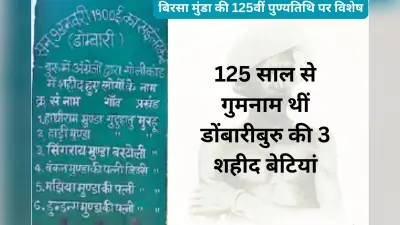 बिरसा मुंडा के आंदोलन में डोंबारी में शहीद हुईं थीं ये 3 आदिवासी वीरांगनाएं