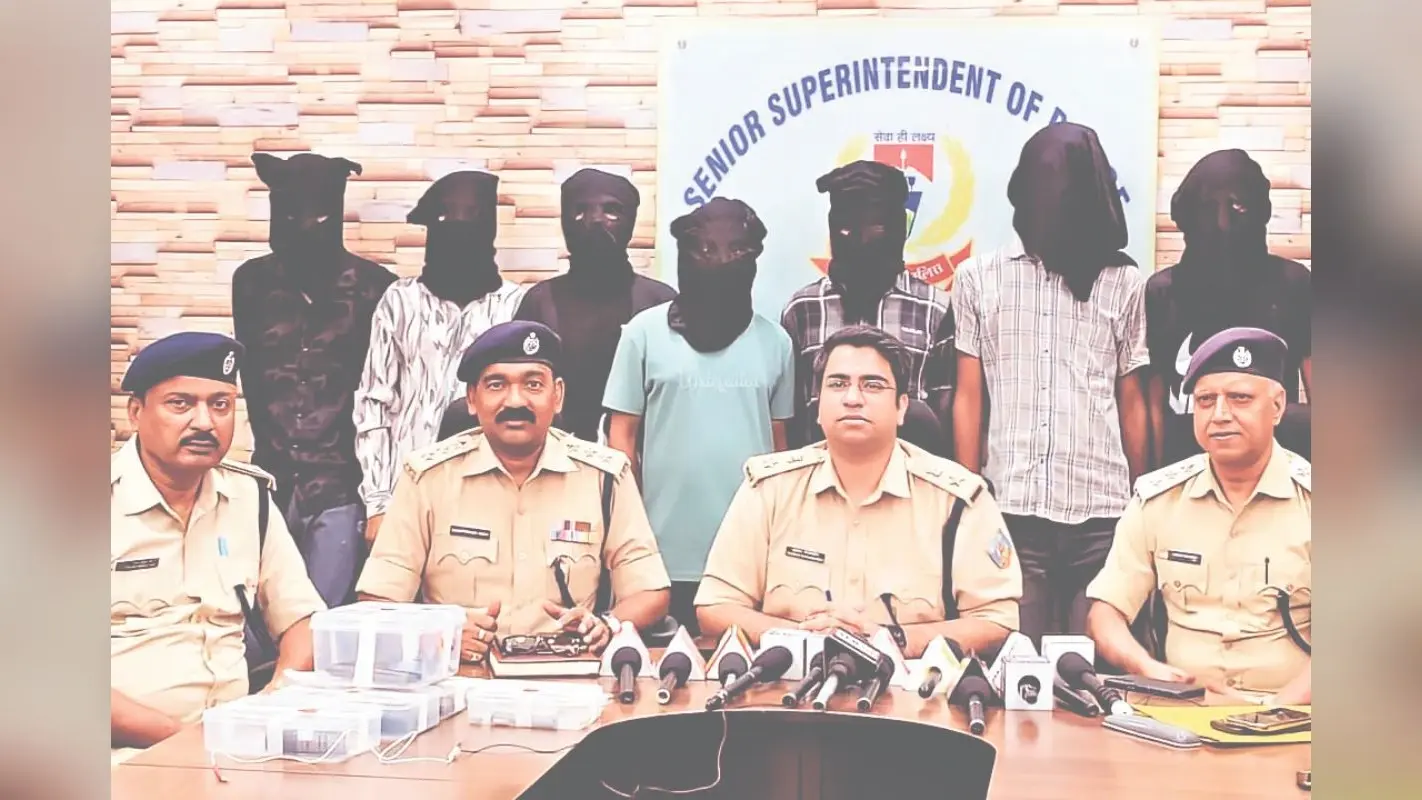 इंटर स्टेट लूट-छिनतई गिरोह का भंडाफोड़, सरगना समेत 7 गिरफ्तार