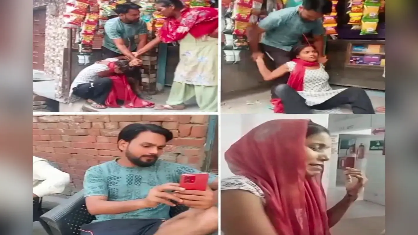 सरकारी नौकरी मिलते ही पति ने बदला रंग: पहली पत्नी को बीच सड़क पीटा, वीडियो वायरल