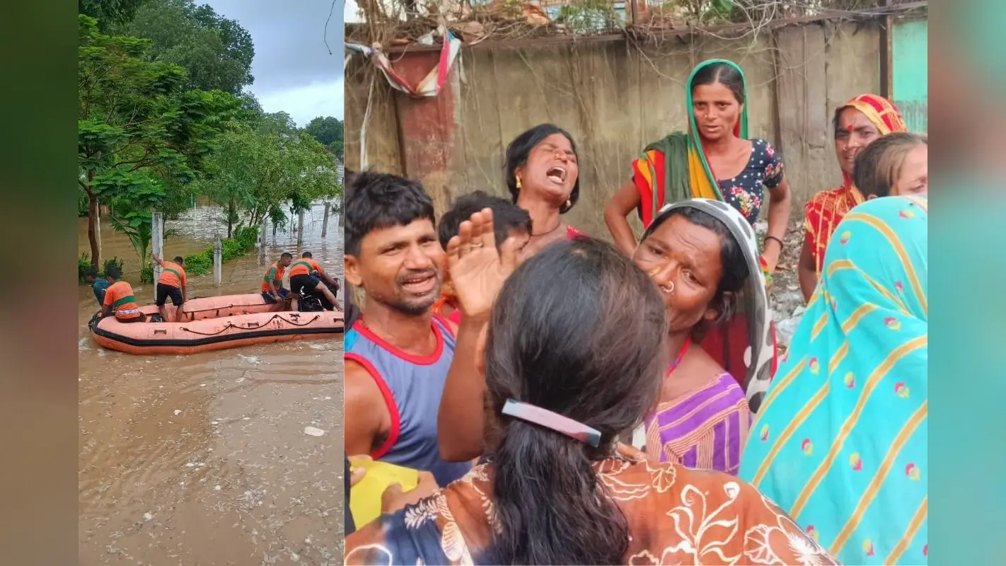 गयाजी में फल्गु नदी ने मचाई तबाही, तेज बहाव में बहे पिता-पुत्र, 18 लोगों का रेस्क्यू