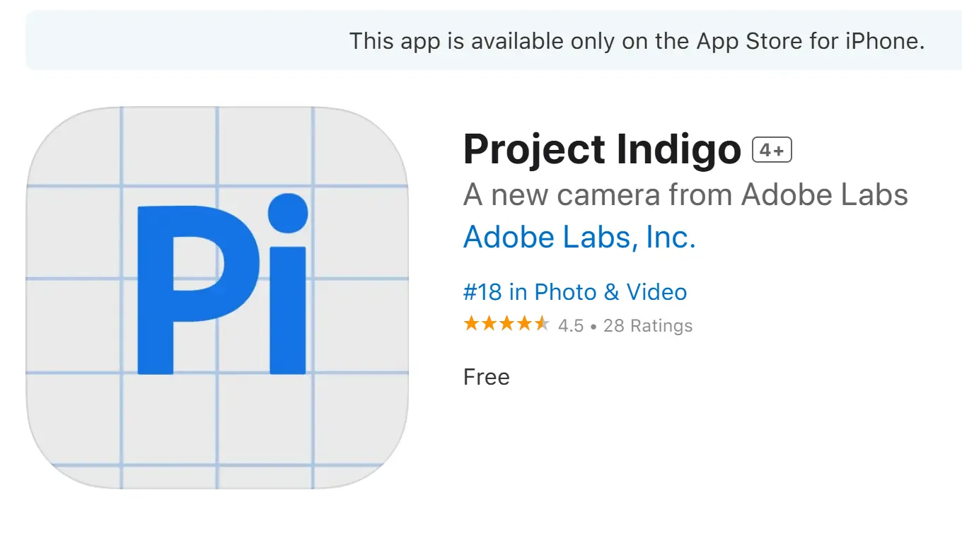 Adobe के नये Project Indigo ऐप से iPhone यूजर्स को DSLR क्वालिटी फोटो का तोहफा