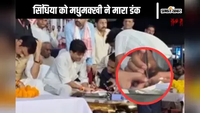 Watch Video : ज्योतिरादित्य सिंधिया को मधुमक्खी ने मारा डंक, दर्द से कराहने लगे, देखें वीडियो