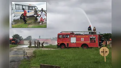 रांची एयरपोर्ट पर हुआ बड़े विमान हादसे का मॉक ड्रिल, क्रिएट की गयी इमरजेंसी लैंडिंग