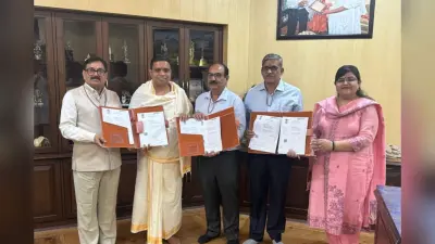 पतंजलि और देश के प्रतिष्ठित तीन विश्वविद्यालयों के बीच एमओयू