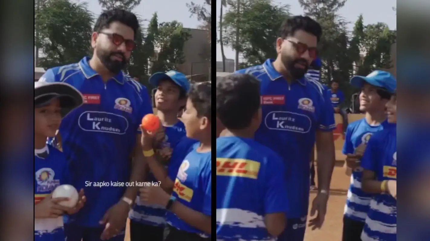 सर! आपको कैसे आउट करने का? बच्चों ने पूछा, रोहित शर्मा ने दिया ऐसा लोट-पोट करने वाला जवाब, देखें वीडियो