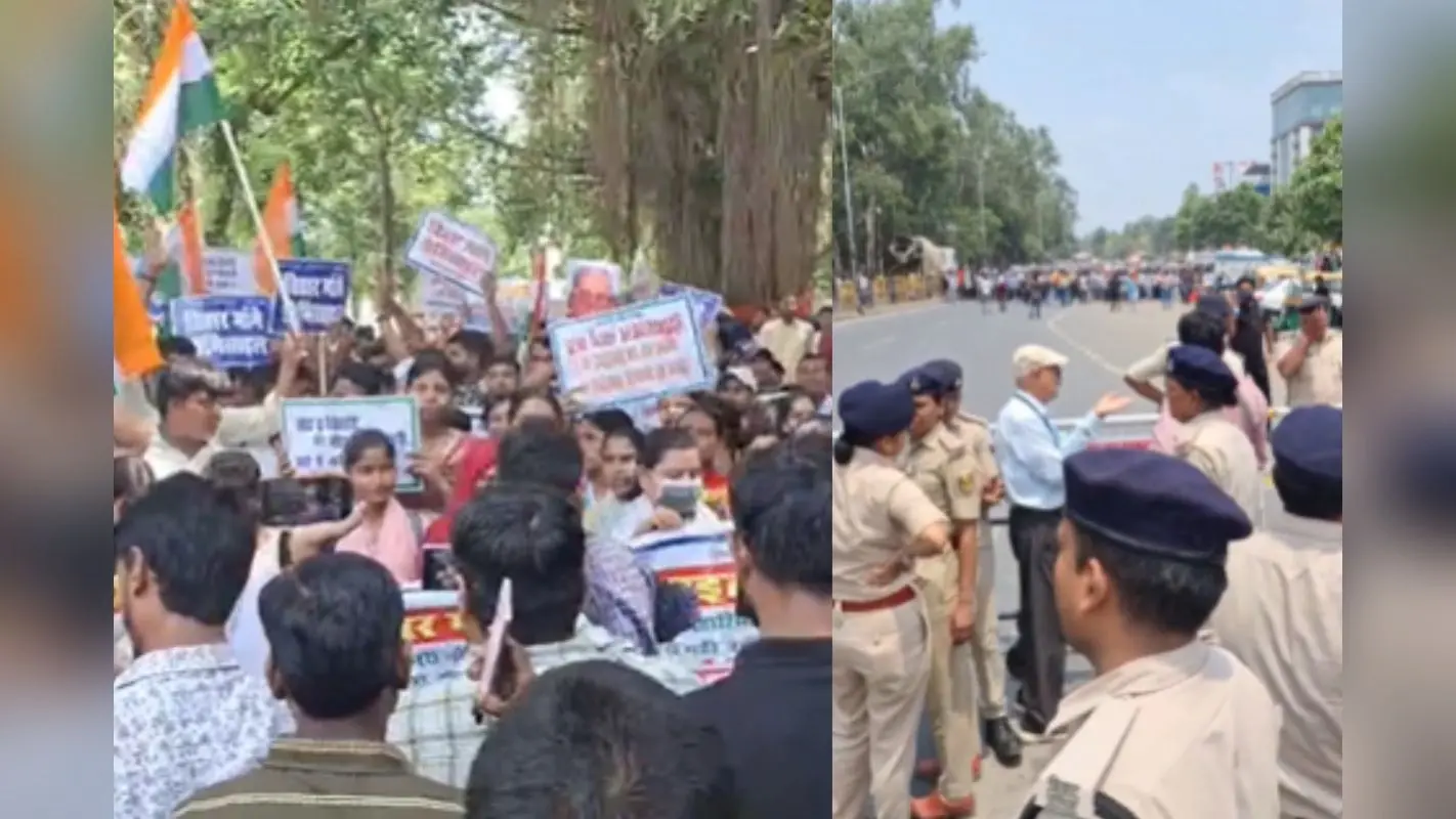 Patna News: डोमिसाइल के मुद्दे पर पटना की सड़कों पर उतरे आंदोलनकारी, आगे बढ़ने से पुलिस ने रोका