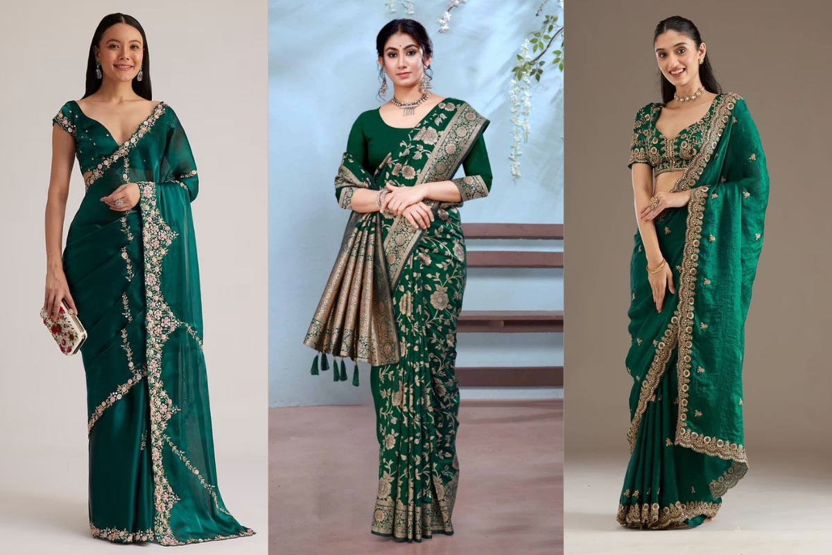 Green Saree Designs