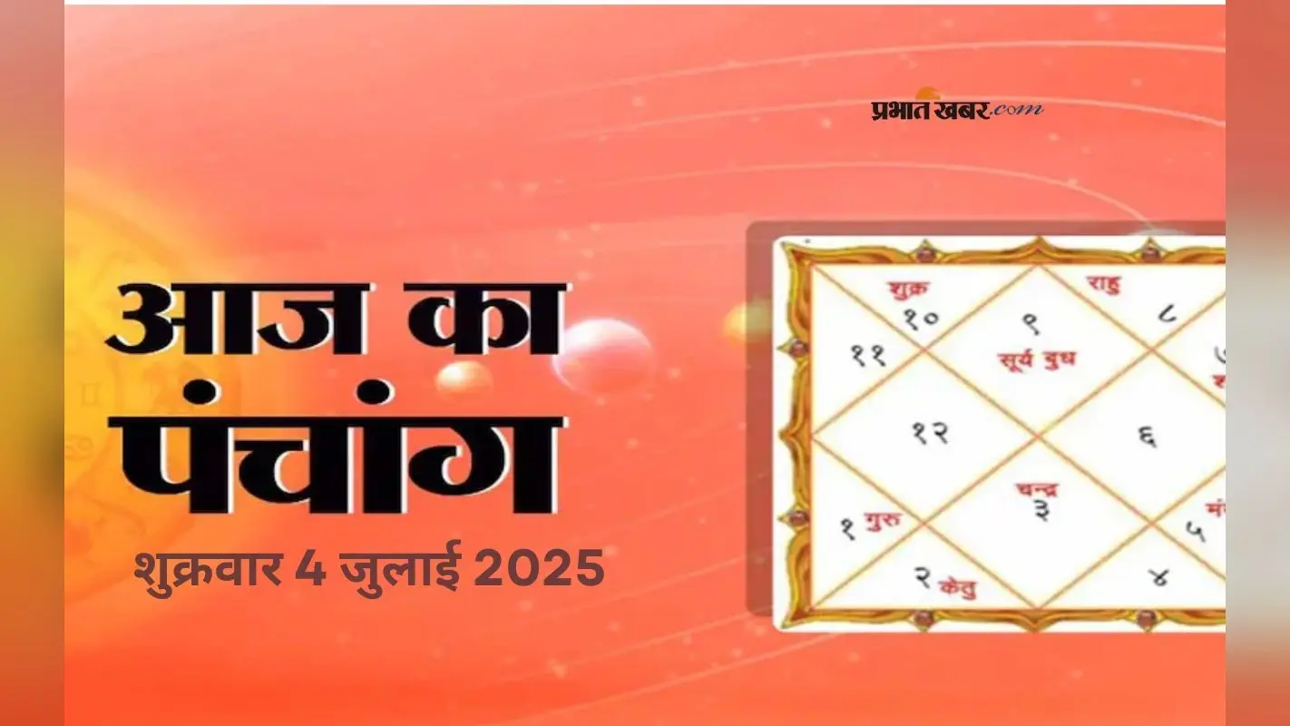 Aaj Ka Panchang: आज 4 जुलाई 2025 का ये है पंचांग, जानिए शुभ मुहूर्त और अशुभ समय की पूरी जानकारी