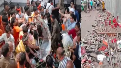 गोकर्णनाथ मंदिर में श्रद्धालुओं की भीड़ बेकाबू, रेलिंग टूटी, मची भगदड़ जैसी स्थिति – बाल-बाल बचे हजारों शिवभक्त!