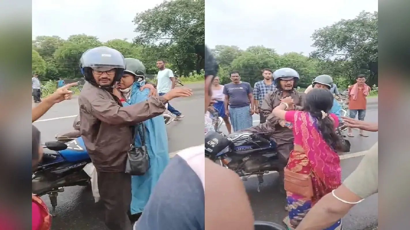 Jharkhand News: चांडिल में सड़क पर हाई वोल्टेज ड्रामा, पत्नी ने पति और दूसरी महिला को चप्पल से जमकर पीटा