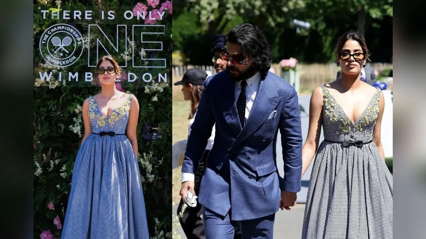 Janhvi Kapoor और शिखर पहाड़िया ने विंबलडन के सेमीफाइनल में लूटी महफिल, हाथ पकड़े दोनों ने की स्टाइलिश एंट्री