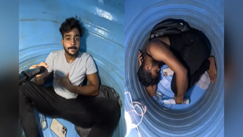 Viral Video: 24 घंटे पानी की टंकी में बंद रहने का चैलेंज, युवक के जान पर बन आई!