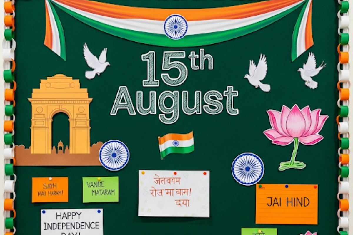 Independence Day Board Decoration for School