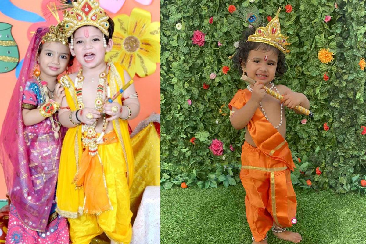 Janmashtami Kids Dress Ideas for radha krishn