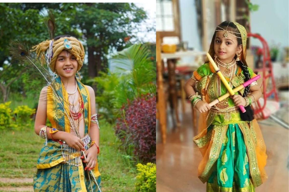 Janmashtami Kids Dress Ideas for radha mohan