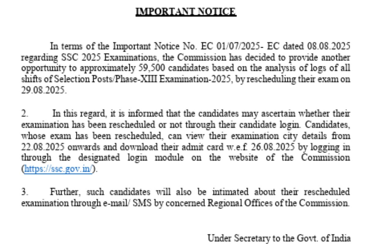 SSC Exam 2025