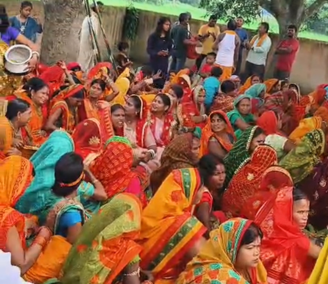 कबैया गांव में बूढ़ी माता की पूजा को निकाली शोभायात्रा