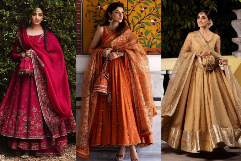Indian woman with dupatta Pose traditional Teej photoshoot pose.