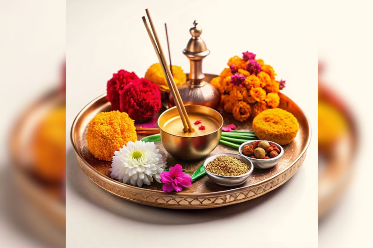 puja thali decoration idea