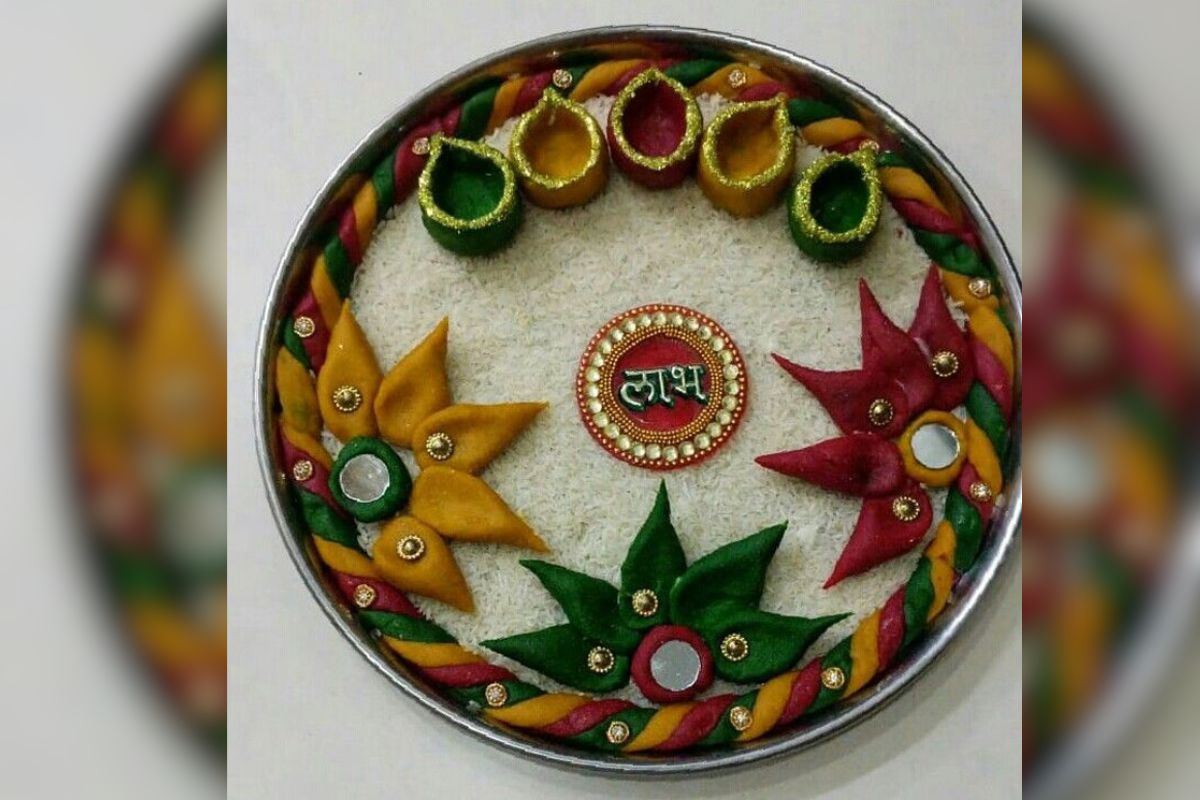 puja thali decoration idea