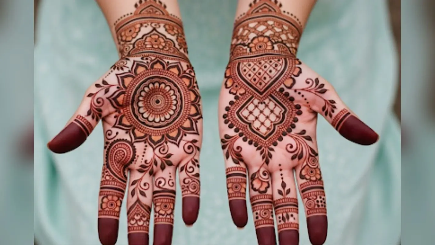 Hartalika Teej Mehndi Design: इस हरतालिका तीज हाथों पर लगाएं शगुन वाली AI मेहंदी डिजाइन