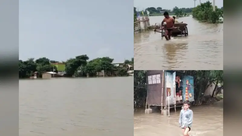 Video: बेगूसराय के बलिया में बाढ़ का भयावह मंजर कैमरे में कैद, नदी की धार देख सहम जायेंगे!
