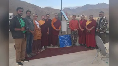 लद्दाख के प्रसिद्ध बौद्ध मठों के संरक्षण में जुटे सीयूजे के प्रोफेसर्स, जांस्कर के भिक्षुओं ने किया सम्मानित