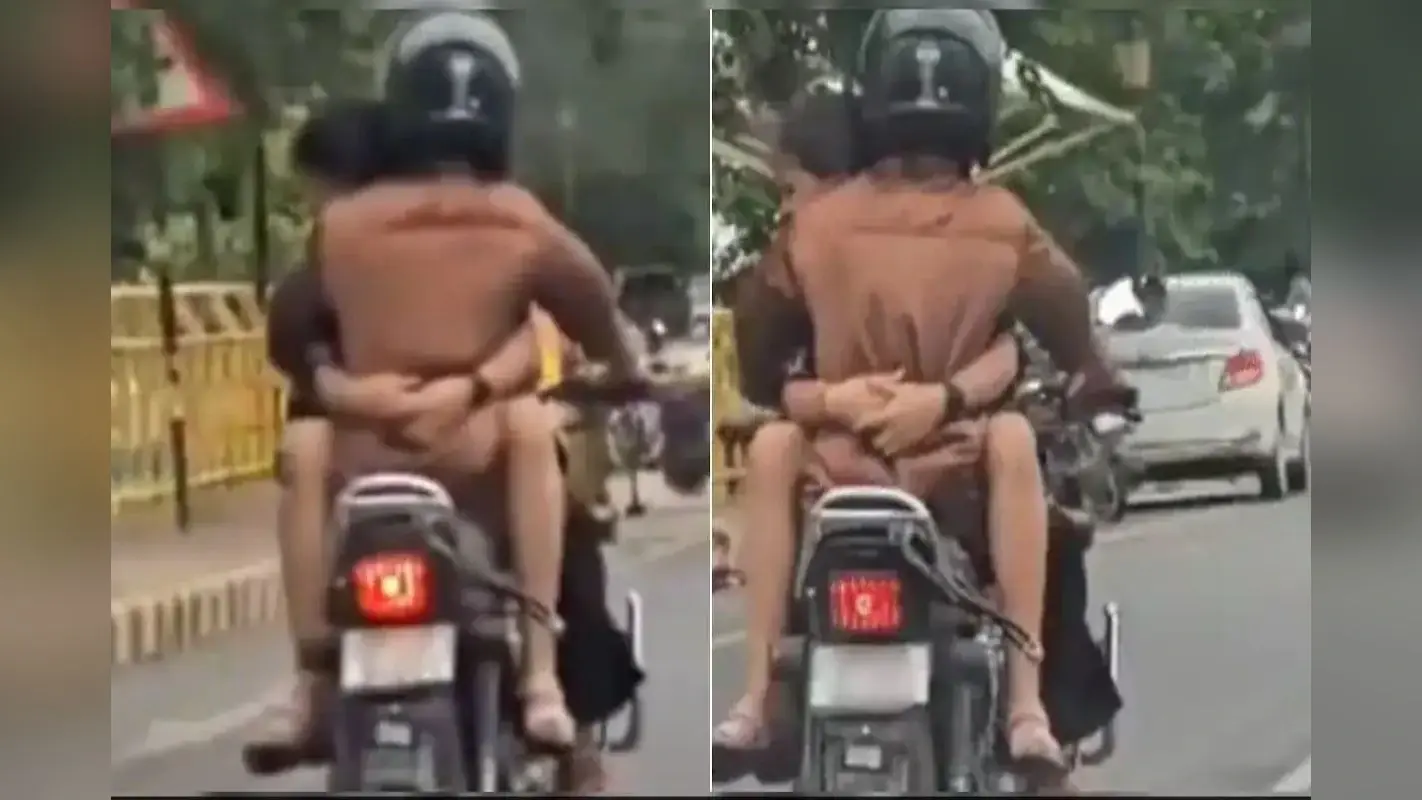 Viral Video: चलती बाइक पर रोमांस, प्रेमी जोड़े ने तोड़े ट्रैफिक नियम, पुलिस ने लिया एक्शन