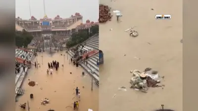 वाघा बॉर्डर पर पाकिस्तान की किरकिरी! कचरे और पानी में फंसी रेंजर्स की परेड, वीडियो हुआ वायरल