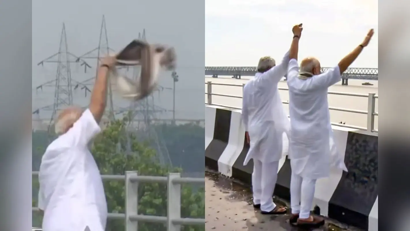 Video: बज रहे थे शारदा सिन्हा के गीत, पीएम मोदी ने बिहारी अंदाज में लहराया गमछा
