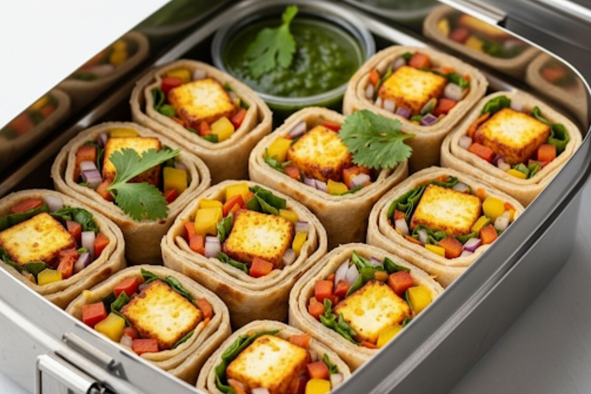 Healthy Lunchbox Ideas For Kids, Veg Kathi Roll