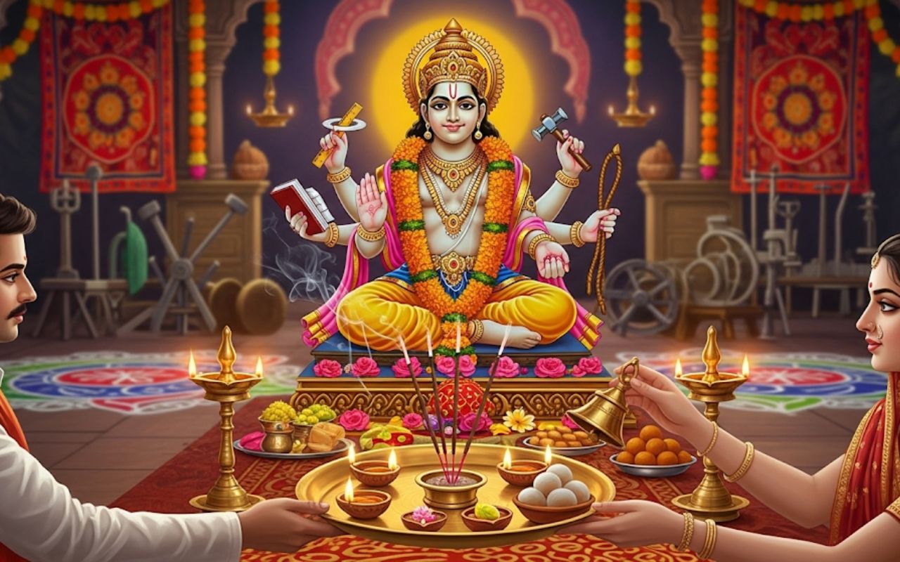 Vishwakarma Ji Ki Aarti: आज विश्वकर्मा पूजा पर यहां से करें भगवान विश्वकर्मा जी की आरती…