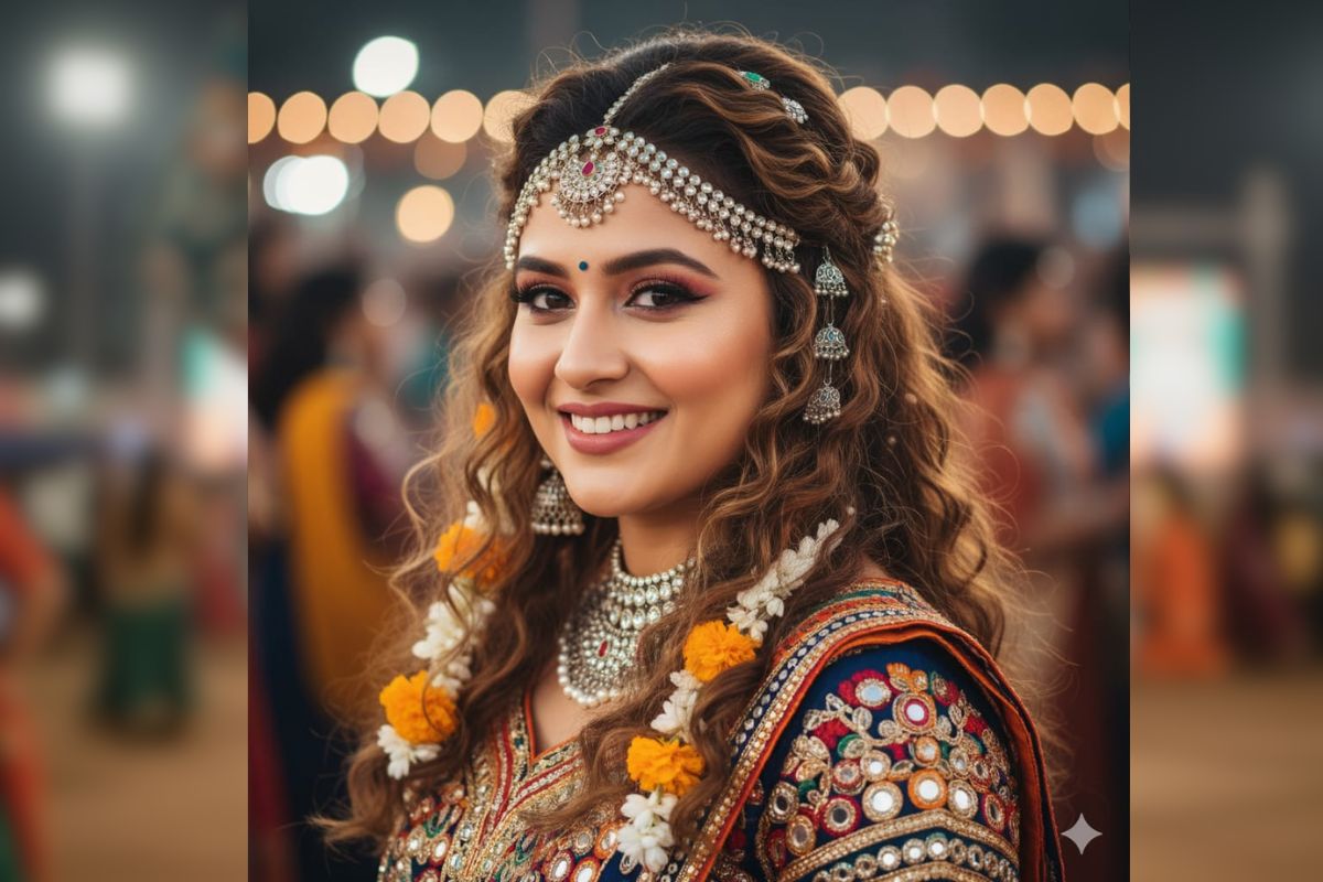 latest navratri hairstyle