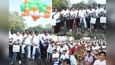 रांची में साइक्लोथॉन के साथ सांसद खेल महोत्सव का आगाज, 12 अक्टूबर को मैराथन, दौड़ेंगे 25 हजार युवा
